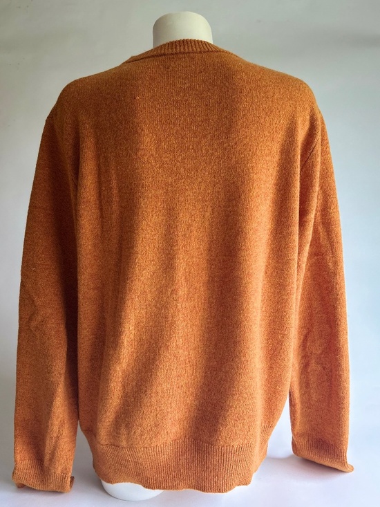 New Men’s J. Crew Burn Orange 100% Lamb Wool Pullover size L - Picture 6 of 11